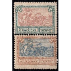 Uruguay 214/15 1918 Nueva Constitución MH Uruguay 214/15 1918 Nueva Constitución MH