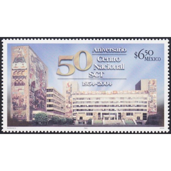 Mexico 2087 2004 50 Años del Centro Nacional SCT MNH