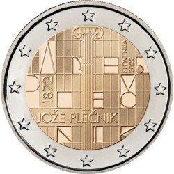 Eslovenia 2022 2 € euros conmemorativos Joze Plecnik Eslovenia 2022 2 € euros conmemorativos Joze Plecnik