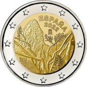 España 2022 2 € euros conmemorativos Parque Nacional de Garajonay