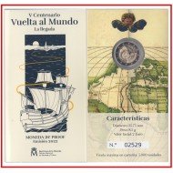 España Spain 2022 Cartera Oficial Moneda 2€ euros conm.Proof   V Centenario vuelta al mundo