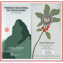 España Spain 2022 Cartera 2€ euros Proof Parque Nacional de Garajonay La Gomera España Spain 2022 Cartera 2€ euros Proof Parque Nacional de Garajonay La Gomera