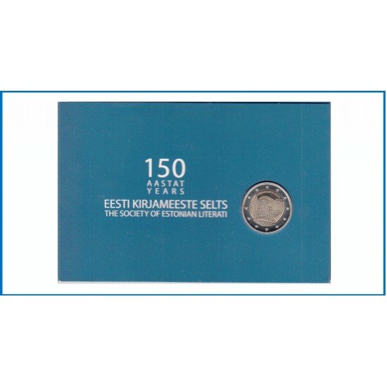 Estonia 2022 Cartera Oficial Coin Card Moneda 2 € conm Literatura de Estonia Estonia 2022 Cartera Oficial Coin Card Moneda 2 € conm Literatura de Estonia