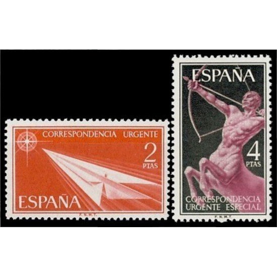 España Spain 1185/86 1956 U. Alegorías MNH España Spain 1185/86 1956 U. Alegorías MNH