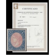 España Spain 70 1865 Isabel II MH Certificado CEM nº 16011