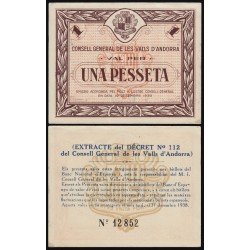 Andorra Billete 1 peseta 1936 Andorra Billete 1 peseta 1936