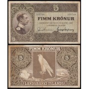Islandia Billete 5 Krónur 1928 