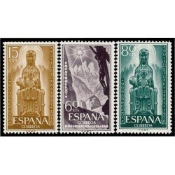 España Spain 1192/94 1956 Jubilar de Montserrat MNH España Spain 1192/94 1956 Jubilar de Montserrat MNH
