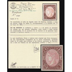 España Spain 71 1865 Isabell II MH España Spain 71 1865 Isabell II MH