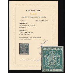 España Spain 26 1854 Escudo de España MH España Spain 26 1854 Escudo de España MH