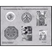 España Spain Prueba de lujo 158B 2021 75 Aniversario Servicio Filatélico España Spain Prueba de lujo 158B 2021 75 Aniversario Servicio Filatélico