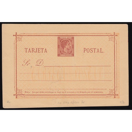 Cuba Entero Postal 2c 1879 Alfonso XII Cuba Entero Postal 2c 1879 Alfonso XII