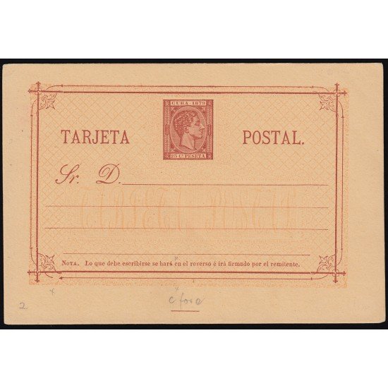 Cuba Entero Postal 2cba 1879 Alfonso XII Cuba Entero Postal 2cba 1879 Alfonso XII