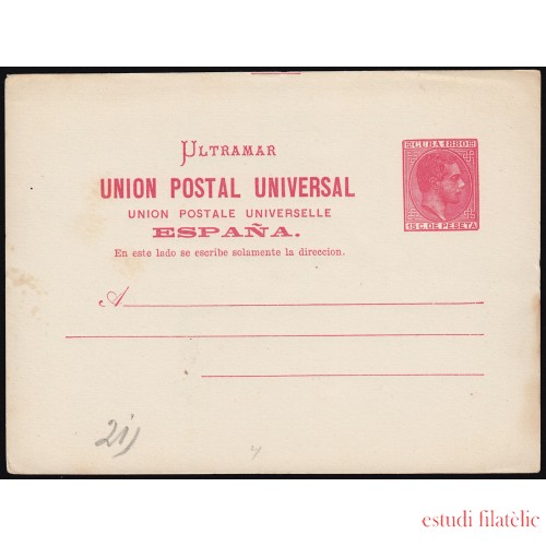 Cuba Entero Postal 4 1880 Alfonso XII