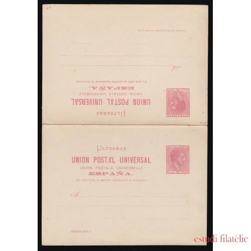 Cuba Entero Postal 10 1881 Alfonso XII