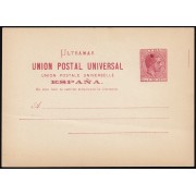 Cuba Entero Postal 11 1882 Alfonso XII