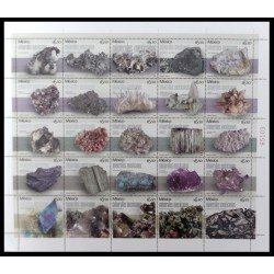 Mexico 2117/41 2005 Rocas y minerales MNH Mexico 2117/41 2005 Rocas y minerales MNH