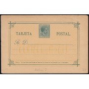 Cuba Entero Postal 16fcc 1882 Alfonso XII