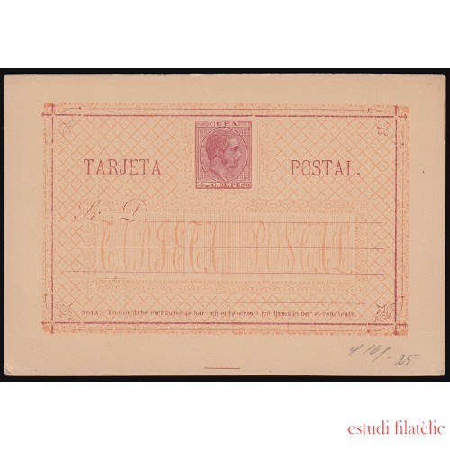 Cuba Entero Postal 17 1882 Alfonso XII