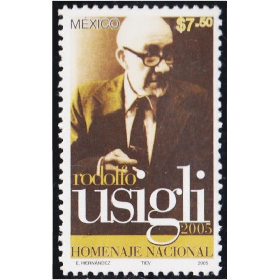 Mexico 2148 2005 Sr. Rodolfo Usigli Autor Dramático MNH