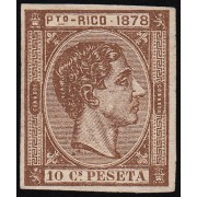 Puerto Rico 19 SD Sin dentar1878 Alfonso XII MH