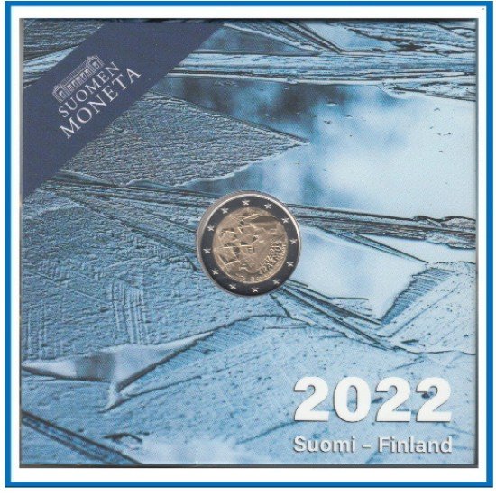 Finlandia 2022 Cartera Oficial 2 € euros conm. Erasmus Proof Finlandia 2022 Cartera Oficial 2 € euros conm. Erasmus Proof
