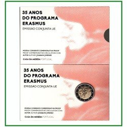 Portugal 2022 Cartera Of Coin Card Moneda Proof 2 € Programa Erasmus Portugal 2022 Cartera Of Coin Card Moneda Proof 2 € Programa Erasmus