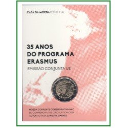 Portugal 2022 Cartera Of Coin Card Moneda 2 € Programa Erasmus Portugal 2022 Cartera Of Coin Card Moneda 2 € Programa Erasmus
