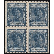 Guinea Española 50 1907 Alfonso XIII MNH BL.4