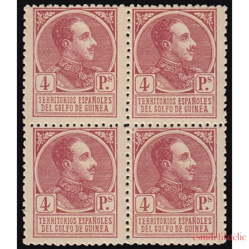 Guinea Española 139 1919 Alfonso XIII MNH  BL.4
