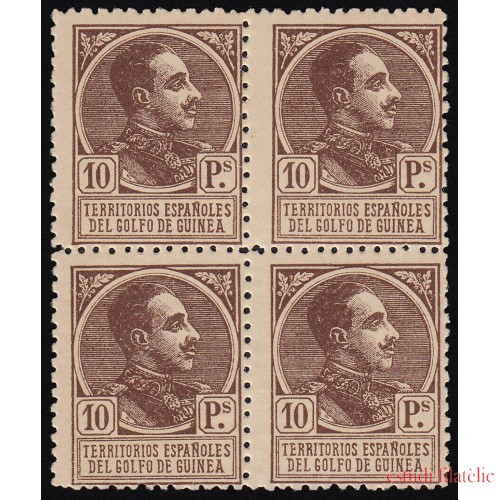 Guinea Española 140 1919 Alfonso XIII MNH  BL.4