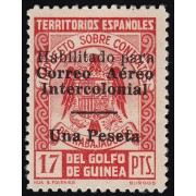 Guinea Española 259L 1939 - 1941 Escudo Shield MNH