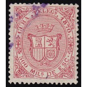 Cuba Telégrafos 8 1870 Escudo de España Usado