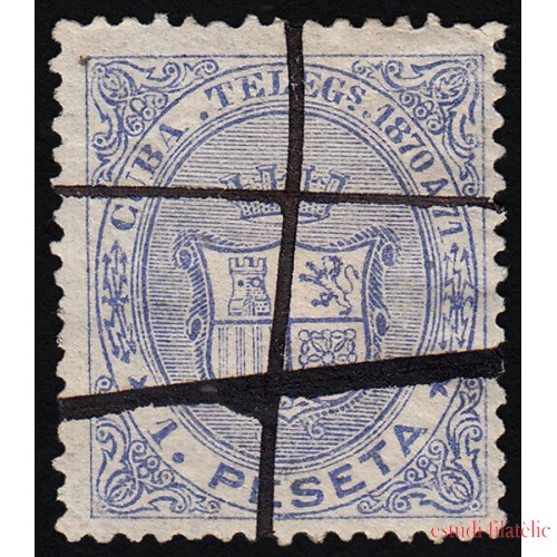 Cuba Telégrafos 12 1870 Escudo de España Usado