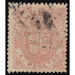 Cuba Telégrafos 14 1870 Escudo de España Usado Cuba Telégrafos 14 1870 Escudo de España Usado