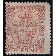 Cuba Telégrafos 20 1871 Escudo de España MH