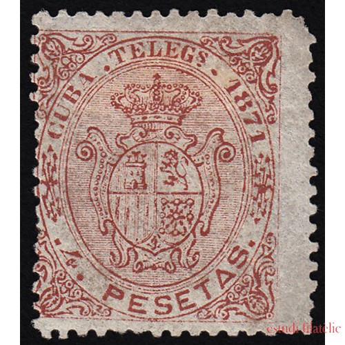 Cuba Telégrafos 20 1871 Escudo de España MH