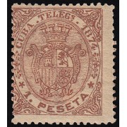 Cuba Telégrafos 28 1874 Escudo de España MH