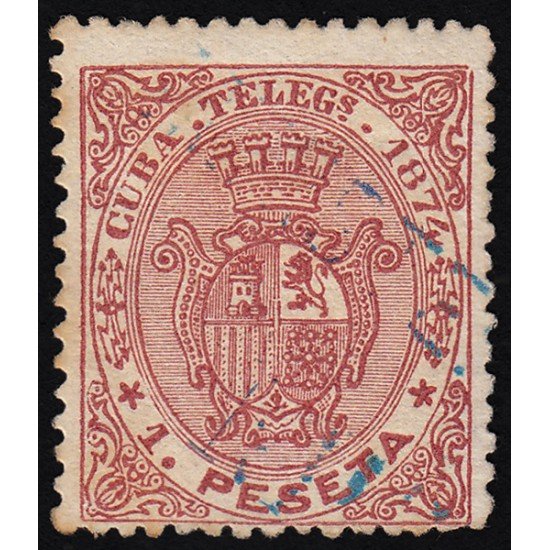 Cuba Telégrafos 29 1874 Escudo de España Usado Cuba Telégrafos 29 1874 Escudo de España Usado