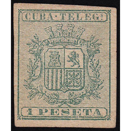 Cuba Telégrafos 32 s/d 1875 Escudo de España MH Cuba Telégrafos 32 s/d 1875 Escudo de España MH