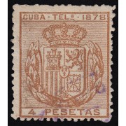 Cuba Telégrafos 45 1878 Escudo de España Usado