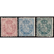 Cuba Telégrafos 46/48 1879 Escudo de España MH