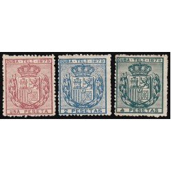 Cuba Telégrafos 46/48 1879 Escudo de España MH Cuba Telégrafos 46/48 1879 Escudo de España MH