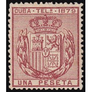 Cuba Telégrafos 46 1879 Escudo de España MH