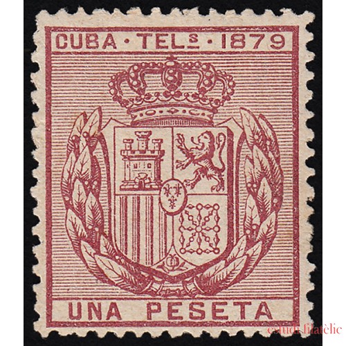 Cuba Telégrafos 46 1879 Escudo de España MH