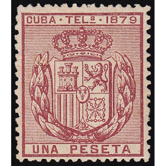 Cuba Telégrafos 46 1879 Escudo de España MH Cuba Telégrafos 46 1879 Escudo de España MH