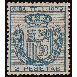 Cuba Telégrafos 47 1879 Escudo de España MNH Cuba Telégrafos 47 1879 Escudo de España MNH
