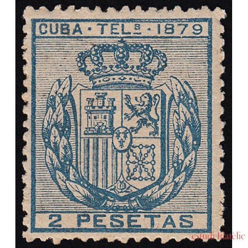 Cuba Telégrafos 47 1879 Escudo de España MNH