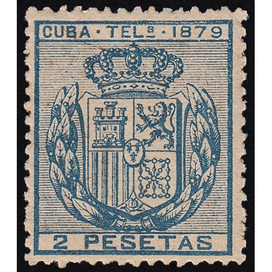 Cuba Telégrafos 47 1879 Escudo de España MNH Cuba Telégrafos 47 1879 Escudo de España MNH
