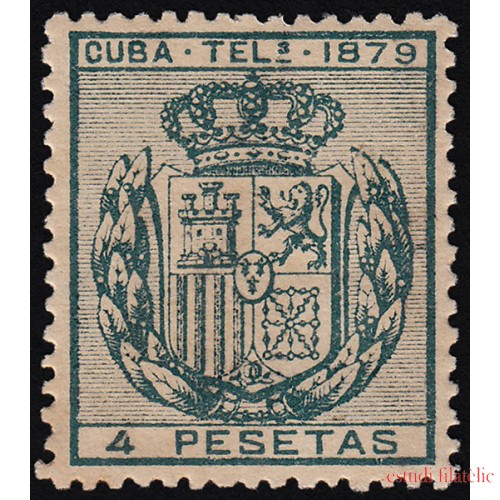Cuba Telégrafos 48 1879 Escudo de España MH